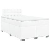 Box Spring Bed with Mattress White 120x200 cm Faux Leather 3286117