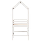 ZNTS Loft Bed with Ladder and Roof without Mattress White 90x190 cm Single 3282155