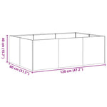 ZNTS Planter 120x80x40 cm Stainless Steel 860749