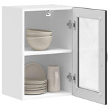 Kitchen Wall Cabinet with Glass Door Porto Black 854008