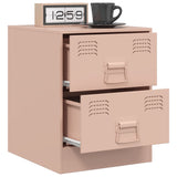 ZNTS Bedside Cabinets 2 pcs Pink 34.5x39x44 cm Steel 841622