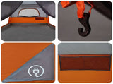 Family Tent Grey and Orange 320 x 210 x 180 cm Polyester 42028491