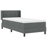 Box Spring Bed with Headboard Dark Grey 190 x 90 cm Fabric 3341077
