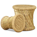 Stools 2 pcs Bamboo and Jute 244221