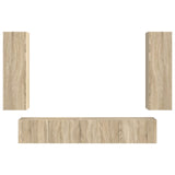 TV Cabinet Set Wall-mounted 3 pcs Sonoma Oak Engineered Wood 3408981