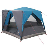 Cabin Tent 5-Person with Roof Blue and Grey 333 x 317 x 194 cm 42004030