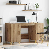 Desk with Shelf Artisan Oak 140 x 50 x 75 cm Engineered Wood 886235