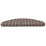 Self-adhesive Stair Mats 15 pcs Brown 65 x 21 x 4 cm 42011445