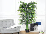 6ft Artificial Bamboo Tree Plant Greenery in A Pot for Home Office Planter 1.8M T3398P343530