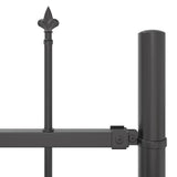 Garden Fence 5 pcs Grey 8.5 x 1.5 m Powder-coated Steel 3334092