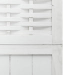 Room Divider 6 Panels White Solid Wood Paulownia 358730