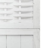 Room Divider 6 Panels White Solid Wood Paulownia 358730