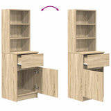 Bedside Cabinet Sonoma Oak 39x35x125 cm Engineered Wood 861312