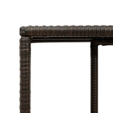 Storage Shelves 2 pcs Brown Poly Rattan 366213