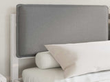 Bed Frame with Upholstered Headboard Light Grey 150 x 200 cm 877833