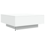 ZNTS Coffee Table with LED Lights White 80x80x31 cm 836588