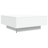 Coffee Table with LED Lights White 80x80x31 cm 836588