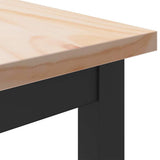 Table Natural 100 x 50 x 77 cm Engineered Wood and Steel 873794