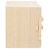 Chicken Laying Nest 2 Compartments 63x40x45 cm Solid Pine Wood 170652
