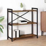 Bookshelf Smoked Oak 80 x 30 x 85 cm Engineered Wood 868427