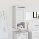 Bathroom Wall Cabinet BERG White 40x27x71.5 cm Solid Wood Pine 358548