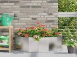 Planter Silver 90 x 45 x 35 cm Stainless Steel 883693