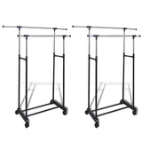 Adjustable Clothes Racks 2 pcs 2 Hanging Rails 270182