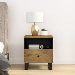 ZNTS Bedside Cabinet Solid Wood Mango&Engineered Wood 350654