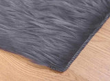 Faux Sheepskin Rug TAFALLA Anthracite 200 x 280 cm Polyester 42021595