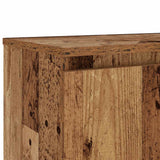 TV Cabinet with LED Lights Old Wood 120x30x36 cm Engineered Wood 856347