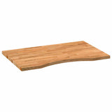 Desk Top Light Brown 80x50x2.5 cm Solid Wood Oak Rectangular 4009017