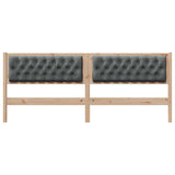 Headboard Other Brown and dark grey 200 cm Solid pine wood 878990
