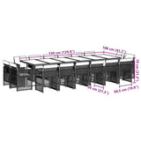 17 Piece Garden Dining Set with Cushions Light Grey Poly Rattan 3210887