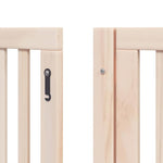 Dog Gate with Door Foldable 15 Panels 750 cm Poplar Wood 3155646