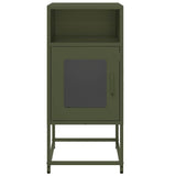 ZNTS Bedside Cabinet Olive Green 36x39x78 cm Cold-rolled Steel 853414