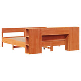 Bookcase Bed without Mattress Wax Brown 180x200 cm Super King Solid Wood Pine 3322941
