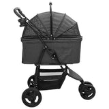 Folding Pet Stroller Black 78 x 54 x 101 cm Polyester 42012440