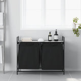 Laundry Basket 2 Compartments with Shelf Grey Sonoma 859078