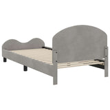 Children's Bed Frame with Headboard Light Grey 90 x 200 cm 42011127