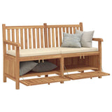 Garden Bench with Storage 150 x 60 x 90 cm Solid Teak Wood 42001960