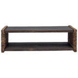 Coffee Table Natural 110 x 55 x 35 cm Solid Mahogany Wood 42011581