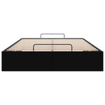 Ottoman Bed Frame without Mattress Black Double Faux Leather 3310829