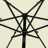 3-Tier Garden Parasol with Aluminium Pole Sand 2.5 m 313860