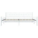 285301 Bed Frame White Metal 200x200 cm