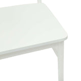 Dining Chair 2 pcs White Solid Rubber Wood 42020507