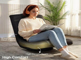 Floor Chair, Folding Floor Sofa with Adjustable Backrest, Wide Seat, Swivel Base, Black T3398P554112