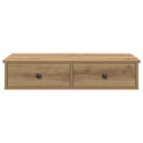 Wall Shelf with Drawers Artisian Oak 80x31x17 cm Engineered Wood 859958