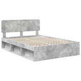 Bed Frame with Headboard Concerte 140 x 200 cm Solid Pine Wood 3412072