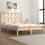 Bed Frame without Mattress 135x190 cm Double Solid Wood Pine 3104453