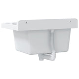 Sink Washbasin for Wall Mounting White 50x35x24 cm Resin 4002794